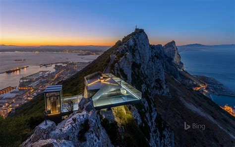 The Skywalk On The Rock Of Gibraltar Bing Wallpapers