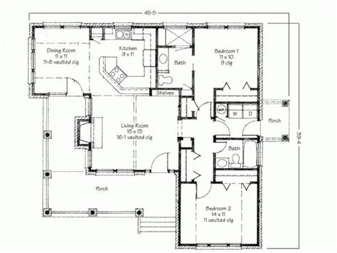 Simple Two Bedrooms House Plans for Small Home ...