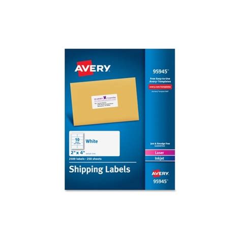 Avery Shipping Labels Sure Feed Technology Ave95945