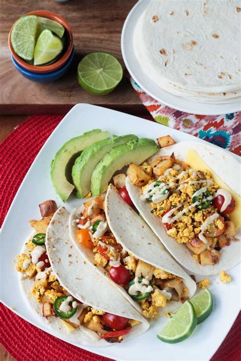 Healthy Breakfast Tacos w/ Tofu & Roasted Potatoes ...