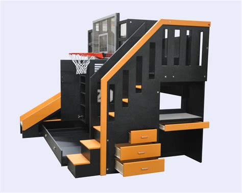 They come in a variety of colors and styles to match just about any taste. The Ultimate Basketball Bunk Bed - Backboard, Slide, and More!