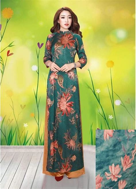 Tư vấn may áo dài tôn dáng, quyến rũ, sang trọng nhất. Set áo dài truyền thống thun nhũ cao cấp AV333