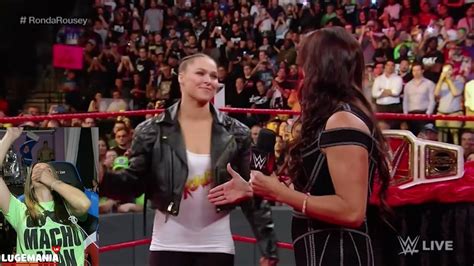 WWE Raw 8 20 18 Ronda Rousey Snuffs Stephanie McMahon YouTube