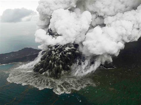 Indonesian Tsunami Volcano Anak Krakatoa Lost Two Thirds Of Its Height
