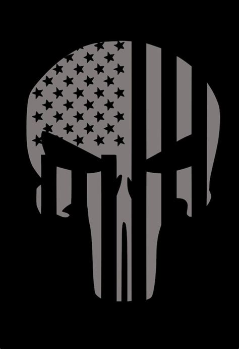 Punisher American Flag Skull 45w Etsy