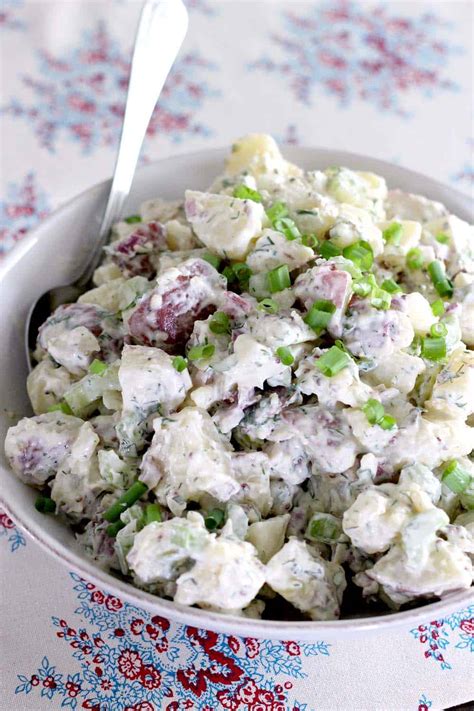 Potato salad is one of those dishes that you wholeheartedly dive into, or that you reject on sight. Cold Potato Salad with Buttermilk Dill Dressing