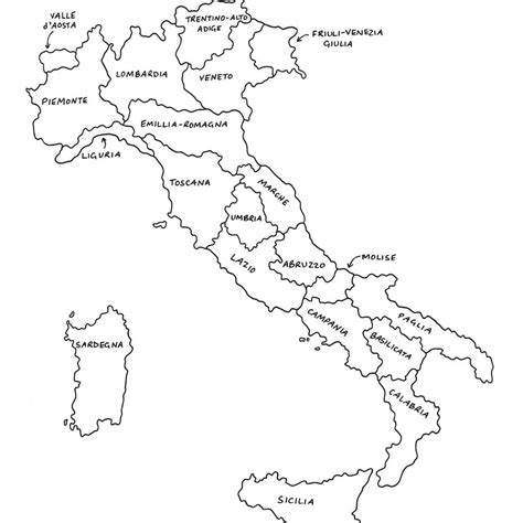 Printable Map Of Italy Black And White Printable Templates