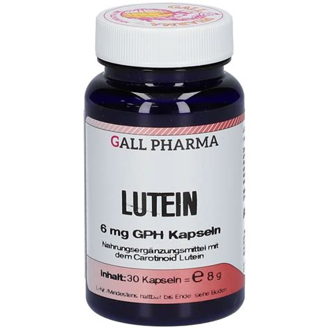 Gall Pharma Lutein Mg Gph Kapseln St Shop Apotheke At