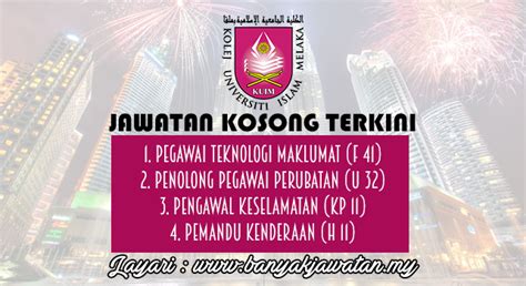 Setelah beberapa kali tertangguh, kolej islam antarabangsa sultan ismail petra (kias) akhirnya diktiraf sebagai kolej universiti. Jawatan Kosong di Kolej Universiti Islam Melaka (KUIM ...