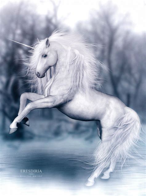 Unicornios By F Resdiria White Unicorn Myth Legend Unicorns