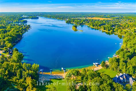 Silver Lake near Traverse City Aerial Photo from North — Aerial
