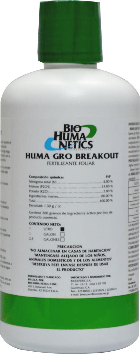 Fertilizante Huma Gro Breakout Bioexport