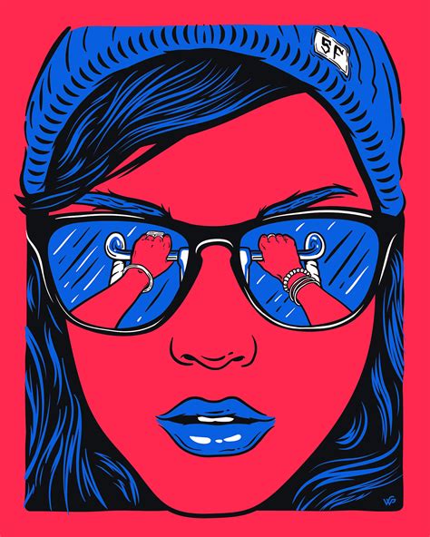 Bicycle Handlebar Reflection In Sunglasses Pop Art Art And Illustration