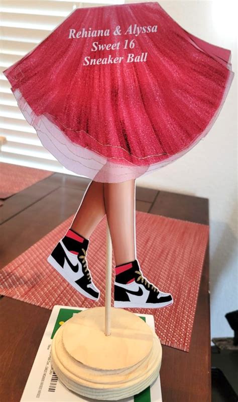 Sneaker Ball Legs Tutu Centerpiece With Stand Or Cut Outs Etsy Finland