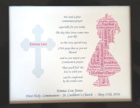 Girls Personalised First Holy Communion Or Confirmation