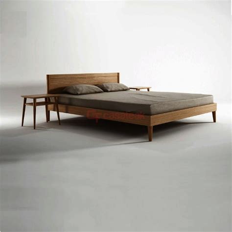 Teak Minimalist Bed Frame Wooden Bed In Pj Teak Bedroom Furniture
