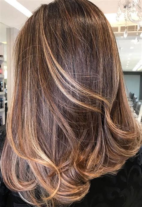 Brown Hair Colour Ideas And Hairstyles Golden Chestnut Highlights
