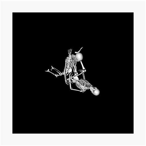 Skeleton Erotic Sex Graphic Black And White Photographic Print By