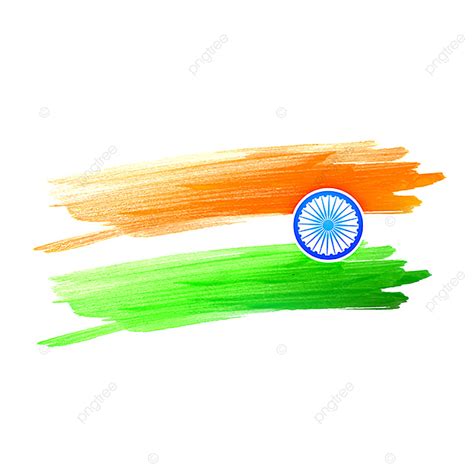 Indian Flag Design Made With Color Color Strokes Flag Of ...