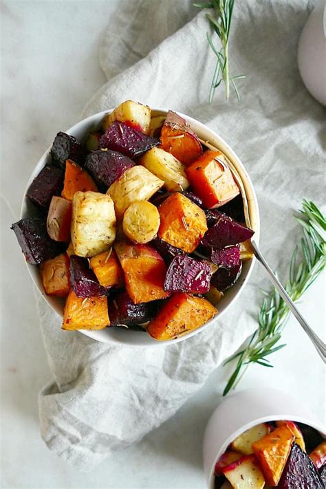 Sprinkle with freshly ground black. Savory Roasted Root Vegetables - It's a Veg World After All®