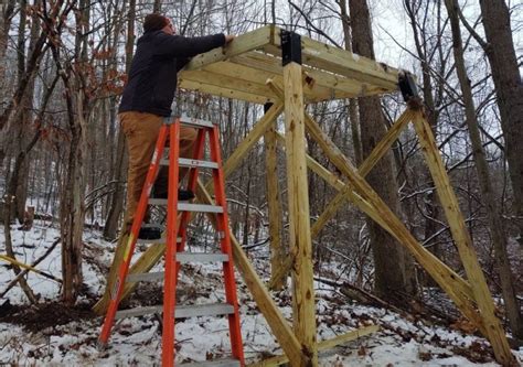 How To Build A Deer Stand Out In The Woods Home Fixated