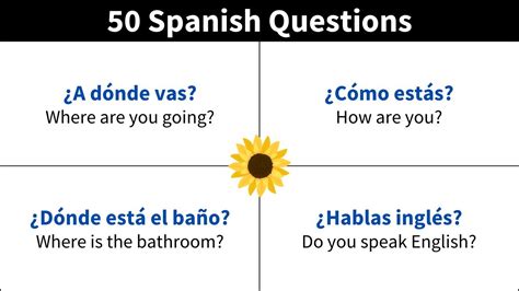 50 Common Questions In Spanish Youtube