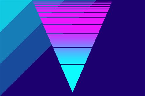 Retrowave Neon Triangle Sunset Graphic By Atlasart · Creative Fabrica