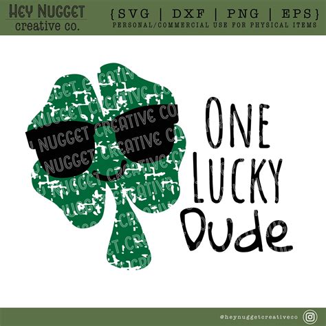 One Lucky Dude Svg St Pattys Svg St Patricks Etsy Nederland