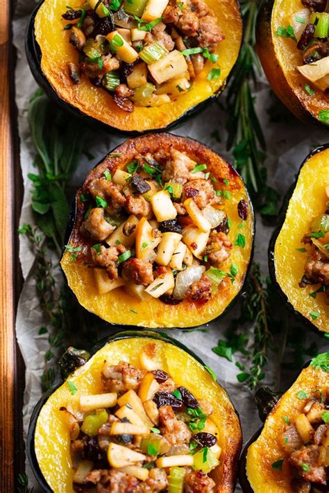 Stuffed Acorn Squash Great Dish For Fall And Winter Easy And Healthy Recipes