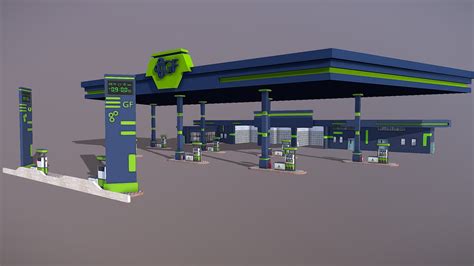 Gas Station Buy Royalty Free 3d Model By Omarme37 887bbbe