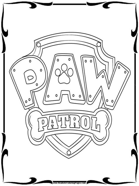 Paw Patrol Badges Coloring Pages At Free Printable