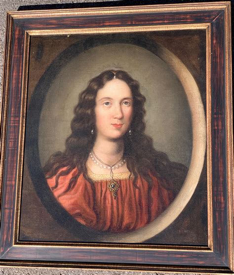 Unknown Old Master Italian 17th Century Portrait Of A Young Girl At