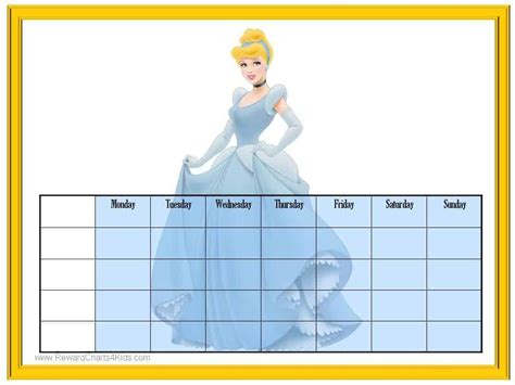 Free Printable And Editable Cinderella Charts Instant Download
