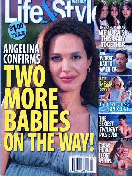 Angelina Jolie Pregnant Photos Top Magazine Cover Story Rumors Enstars