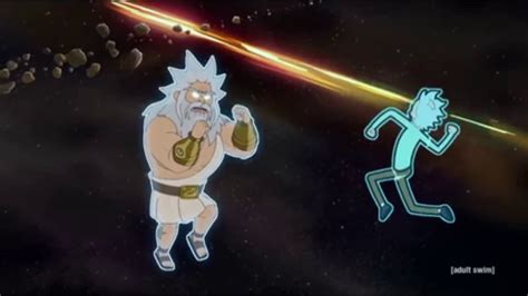 Rick And Morty 4x09childrick Of Mort Rick Fights God Zeus Hd