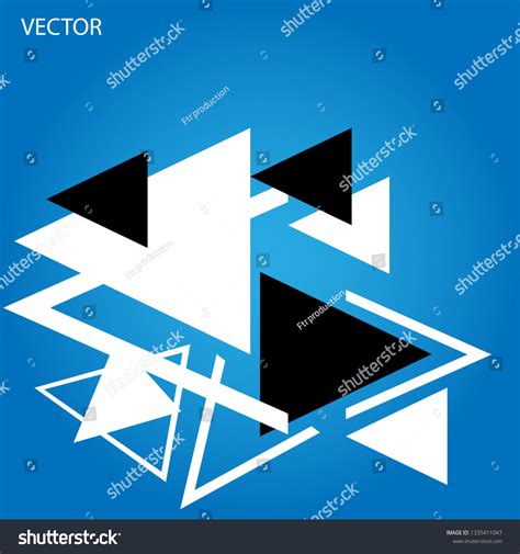 Abstract Blue Geometric Stock Vector Royalty Free 1335411047
