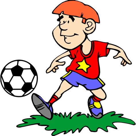 Soccer Player Kicking The Ball Free Svg