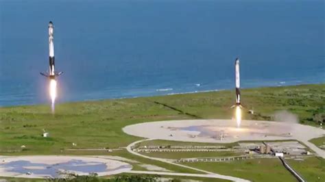 The firm is developing its dragon capsule and falcon 9 booster under contracts from nasa's commercial crew development (ccdev) program. SpaceX Nails Launch and Landing of Falcon Heavy Rocket and Boosters | The Weather Channel