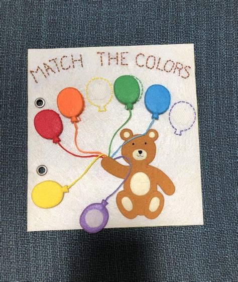 How are busy books used to keep kids quiet? Color Match Quiet Book Page felt handmade busy book ...