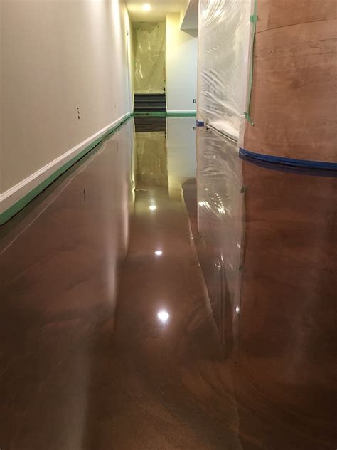 3d epoxy floors.the 3d epoxy technology is gaining increasing popularity. Metallic epoxy basement floor in Lynchburg, VA. #epoxy # ...