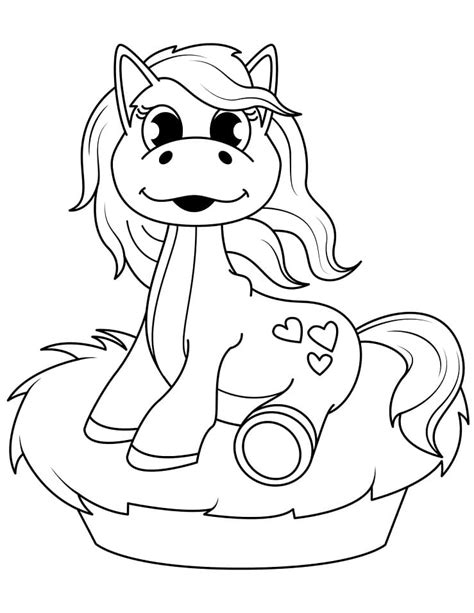 Printable Lovely Horse Coloring Page Free Printable Coloring Pages