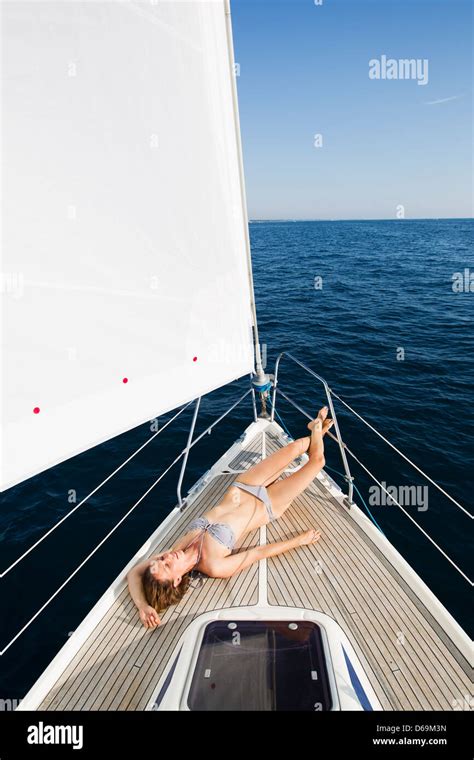 Sunbathing On An Hi Res Stock Photography And Images Alamy