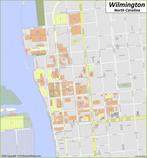 Wilmington NC Downtown Map (Historic District)