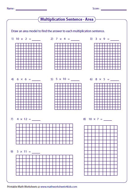 With a focus on place value, it is a great method for struggling mathematicians. 29 Area Model Multiplication 4th Grade Worksheet ...