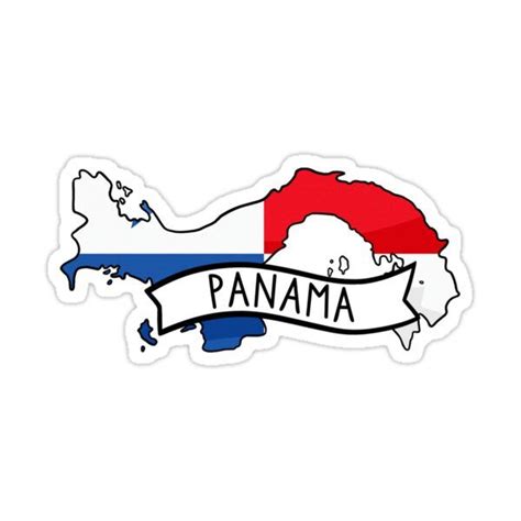 A Sticker With The Flag Of The Country Of Panama In It S Outline