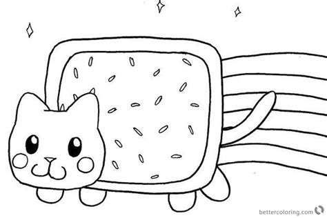 Nyan Cat Coloring Sheet Coloring Pages