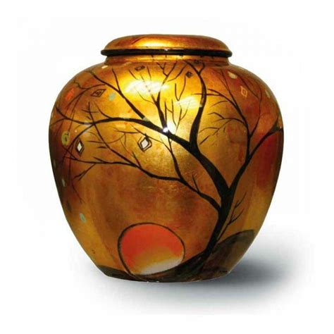 Ceramic Cremation Urn Adult Hand Painted Sunset Aesthetic Urns Urns Uk
