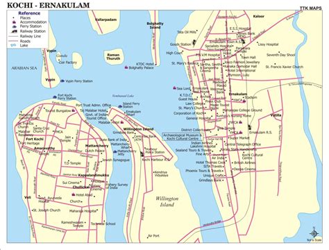 Cochin Map And Cochin Satellite Image