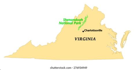 Shenandoah National Park Locate Map Stock Vector Royalty Free 276934949