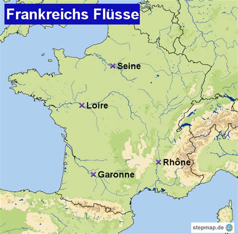 Straßenkarte von frankreich mit allen wichtigen städten. Frankreich Karte Flüsse | Karte